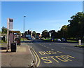 Bus stop and shelter on Oldham Road (A62)