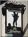 Sign for the Woodman public house, Middleton