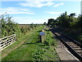 Looking up the line from Old Heath station on the Mangapps Railway