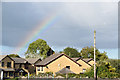 Rainbow over new houses