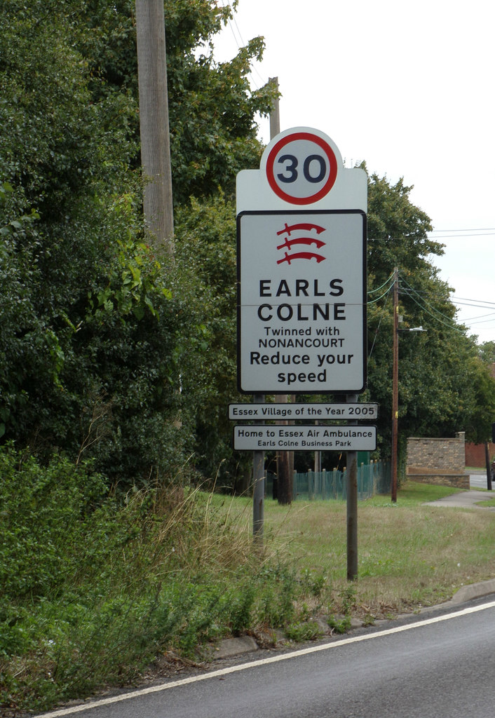 Earls Colne Village Sign on the A1124... © Geographer cc-by-sa/2.0 ...