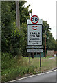 Earls Colne Village Sign on the A1124 Halstead Road