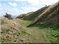 SO7640 : Earthworks on the British Camp in the Malvern Hills by Philip Halling