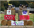 Mickey and Minnie Mouse bales at Bonjedward