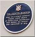 SO3014 : The Gunter Mansion blue plaque, Cross Street, Abergavenny by Jaggery
