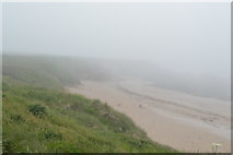 SX6642 : Yarmouth Sands on a misty day by N Chadwick