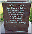 Names of the fallen on the Bradwell war memorial - 1