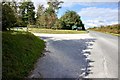 Entrance to the parking area at Cann Woods