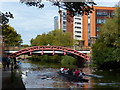 SK5803 : Rowers next to the Mill Lane Bridge in Leicester by Mat Fascione
