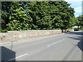 The north wall of Sticklepath Bridge over River Taw