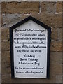 Old sign on the wall of the Old Hall Hotel