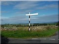 NY5915 : Cumbrian signpost at a 326 metre spot height by Christine Johnstone