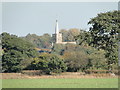 TF9903 : Winter cereal crop with Southburgh church steeple in the distance by Adrian S Pye