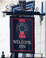 Sign for the Welcome Inn, Hollinwood