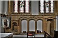 Long Sutton, Holy Trinity Church: Piscina and triple sedilia