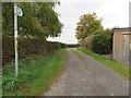 Farm track and public footpath in Bryn-y-baal