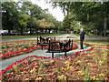 Memorial seats in Belle Vue Park, Lowestoft