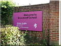 Doucecroft School sign