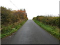 Minor road with a blind summit near Hillhead