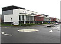 Mini-roundabout on the approach to Morriston Hospital, Swansea