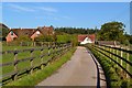 Fenced lane at Ossemsley