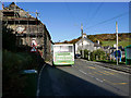 A TrawsCymru bus departing from Corris Uchaf