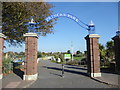 The entrance to Princes Park, Eastbourne