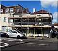 Mutty Professor under scaffolding, Bedminster, Bristol 