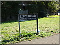 TM4198 : Low Road sign by Geographer