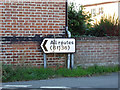TM4198 : Roadsign on Loddon Road by Geographer