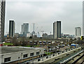 View south from DLR platform, Stratford