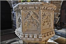 SE2688 : Bedale, St. Gregory's Church:  The font 2 by Michael Garlick