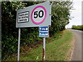 Two cycle route direction signs, Green Lane, Severn Beach