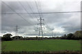 SD4831 : Pylons near Lea Town by David Dixon
