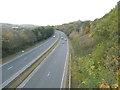 The A469, from the access road to Ffrwd Fish Farm, looking north