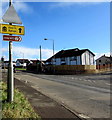 Direction signs alongside the B4245 in Undy, Monmouthshire