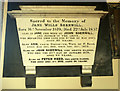 Memorial, Church of St John the Baptist, Woodland