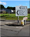 A4061 direction and distances signs in Bryncethin