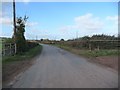 Minor road heading north-west from Grosmont Wood Farm