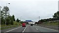 Gantry and footbridge over the M80