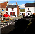 Mandatory right turn at the northern end of Backhall Street, Caerleon