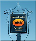 TG4001 : The Reedham Ferry Inn (pub sign) by Evelyn Simak