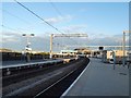 Platforms at the south-east end of Wolverhampton station