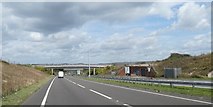 TL2532 : The Icknield Way bridge over A505 by David Smith