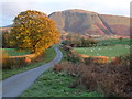 Country road below Twmpa