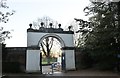 The Burlington Lane entrance to Chiswick Gardens