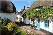 SX6739 : Thatched cottages at Inner Hope, Devon by Derek Voller