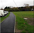 Path past the edge of a recreation ground, Pentwyn, Torfaen