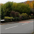 Bilingual name sign, Lodge Road, Abersychan