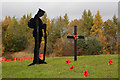 A poppy display at Tweedbank Roundabout